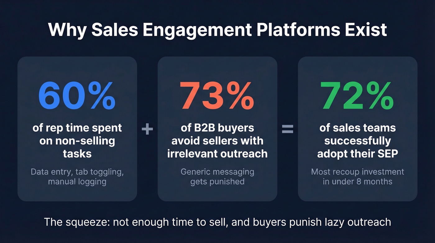 Key statistics on sales rep productivity and SEP adoption