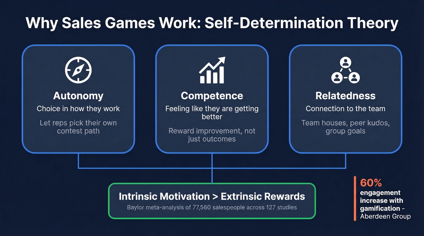 Self-Determination Theory framework applied to sales games