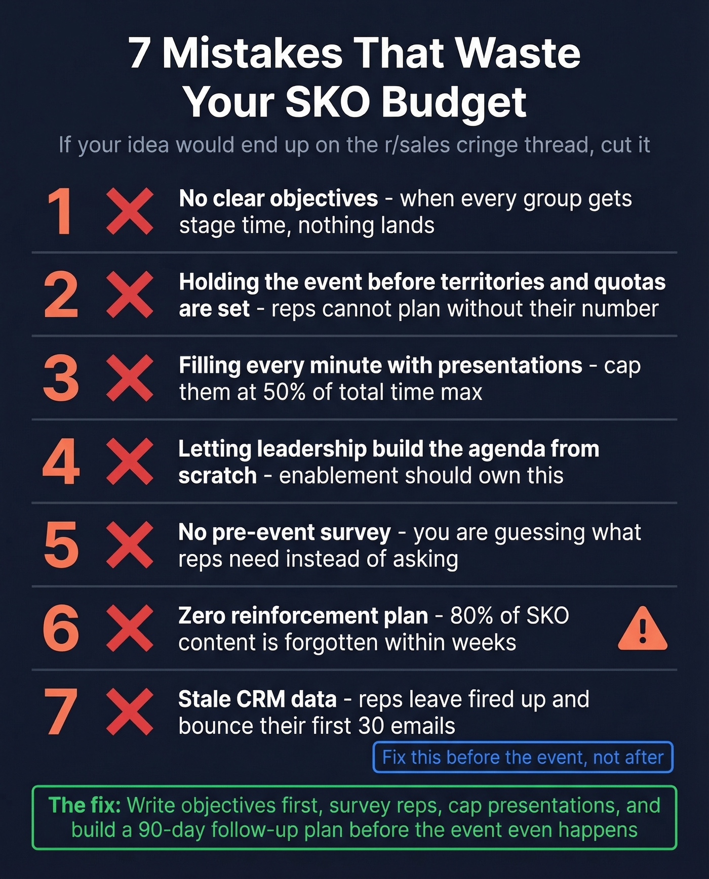 Seven common SKO mistakes to avoid