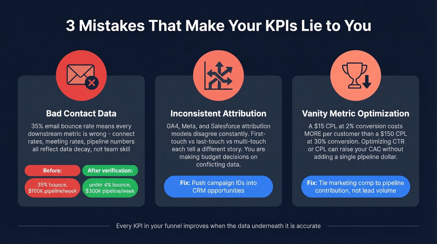 Three KPI-corrupting mistakes with impact metrics