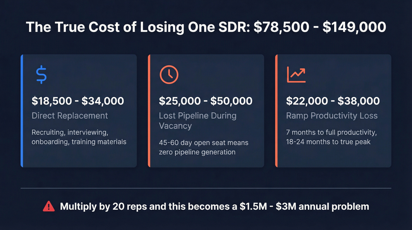 Cost breakdown of a single SDR departure