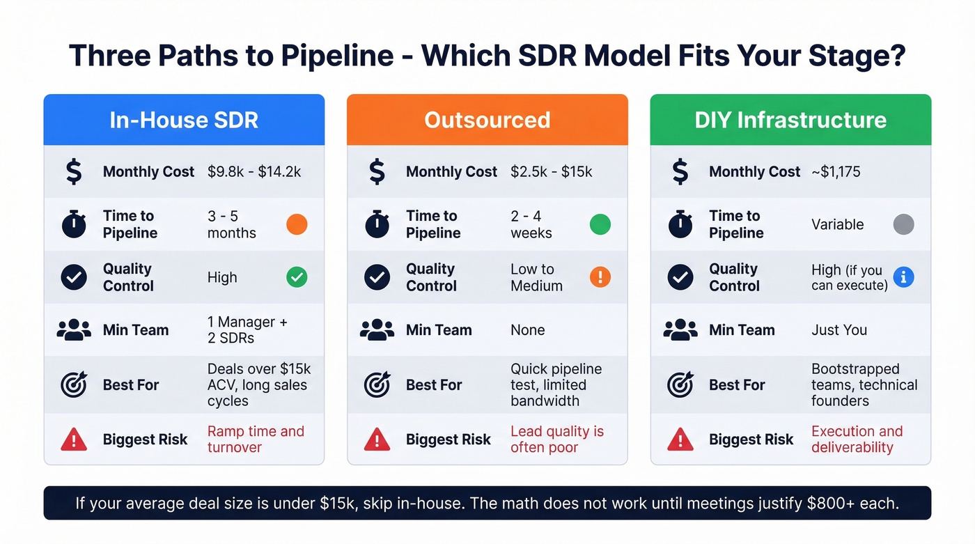 Three-column comparison of SDR pipeline models