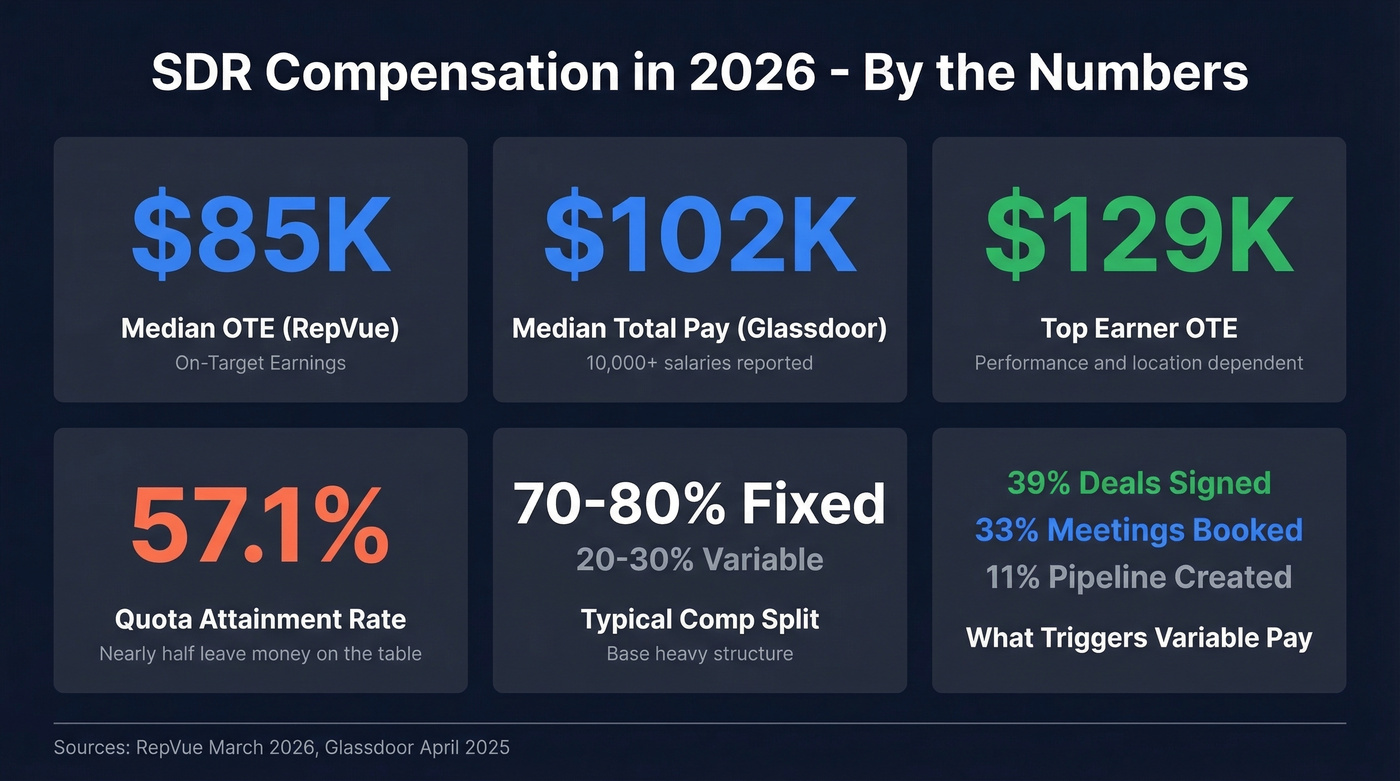 SDR salary and compensation key stats for 2026