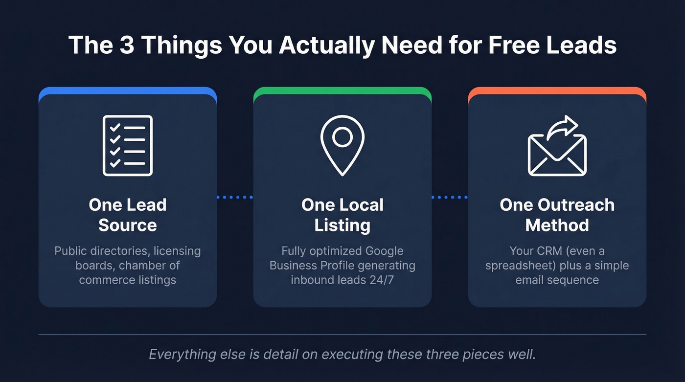 Three pillars of free lead generation for small businesses