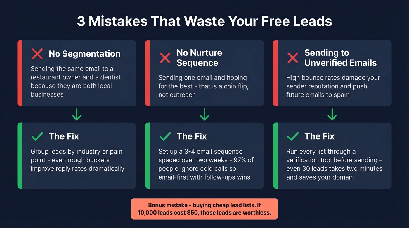 Three common mistakes that waste free leads and how to fix them