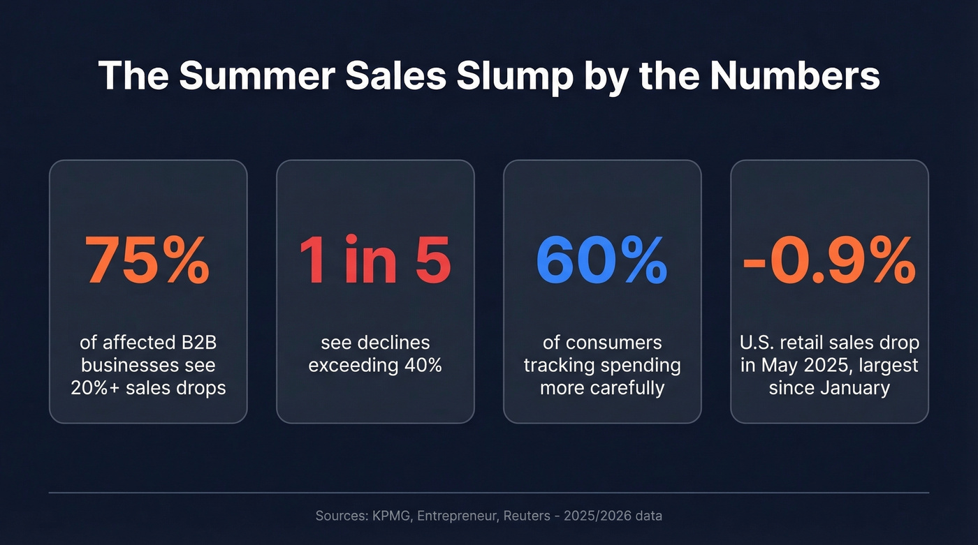 Summer sales slump impact statistics for B2B teams