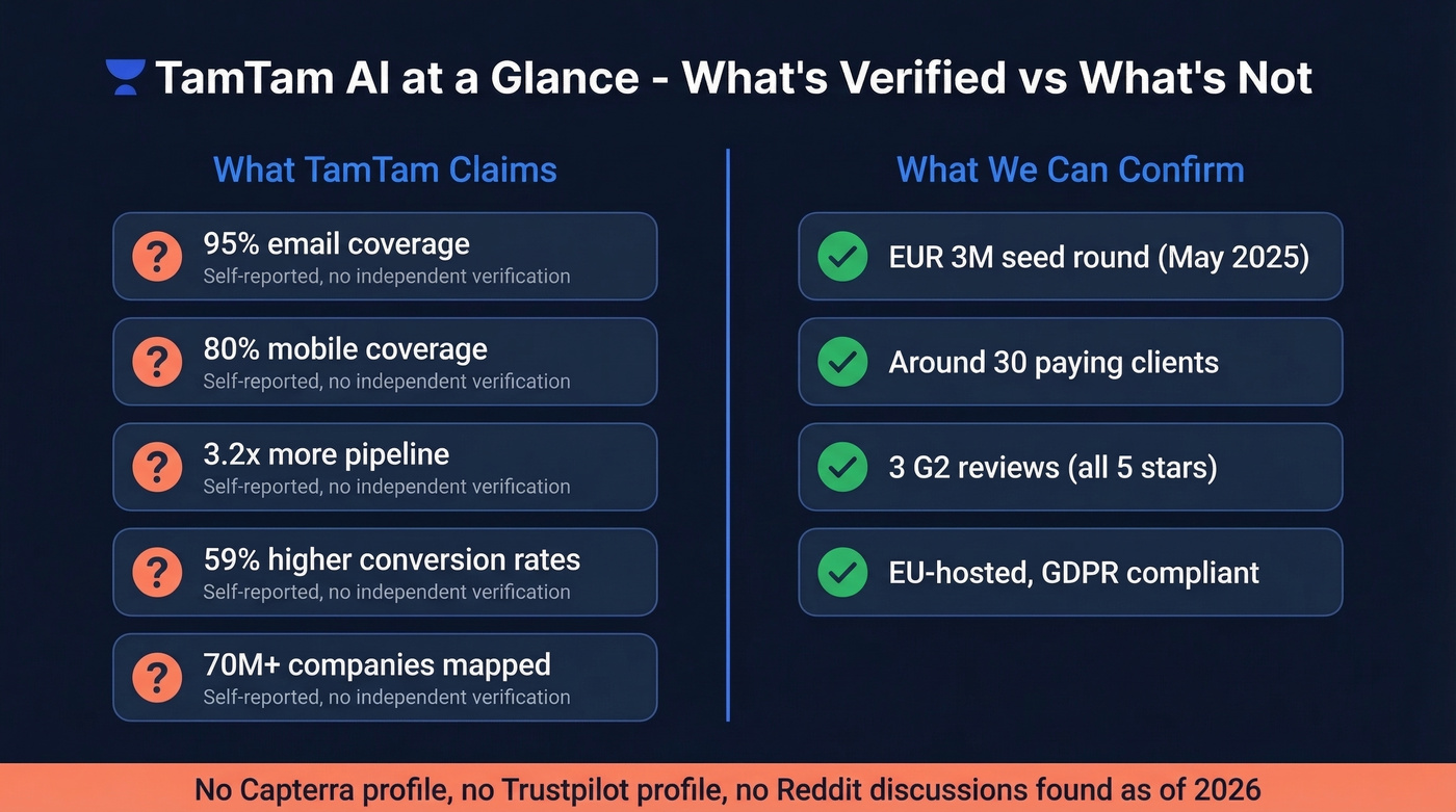 TamTam AI key stats and validation gaps overview