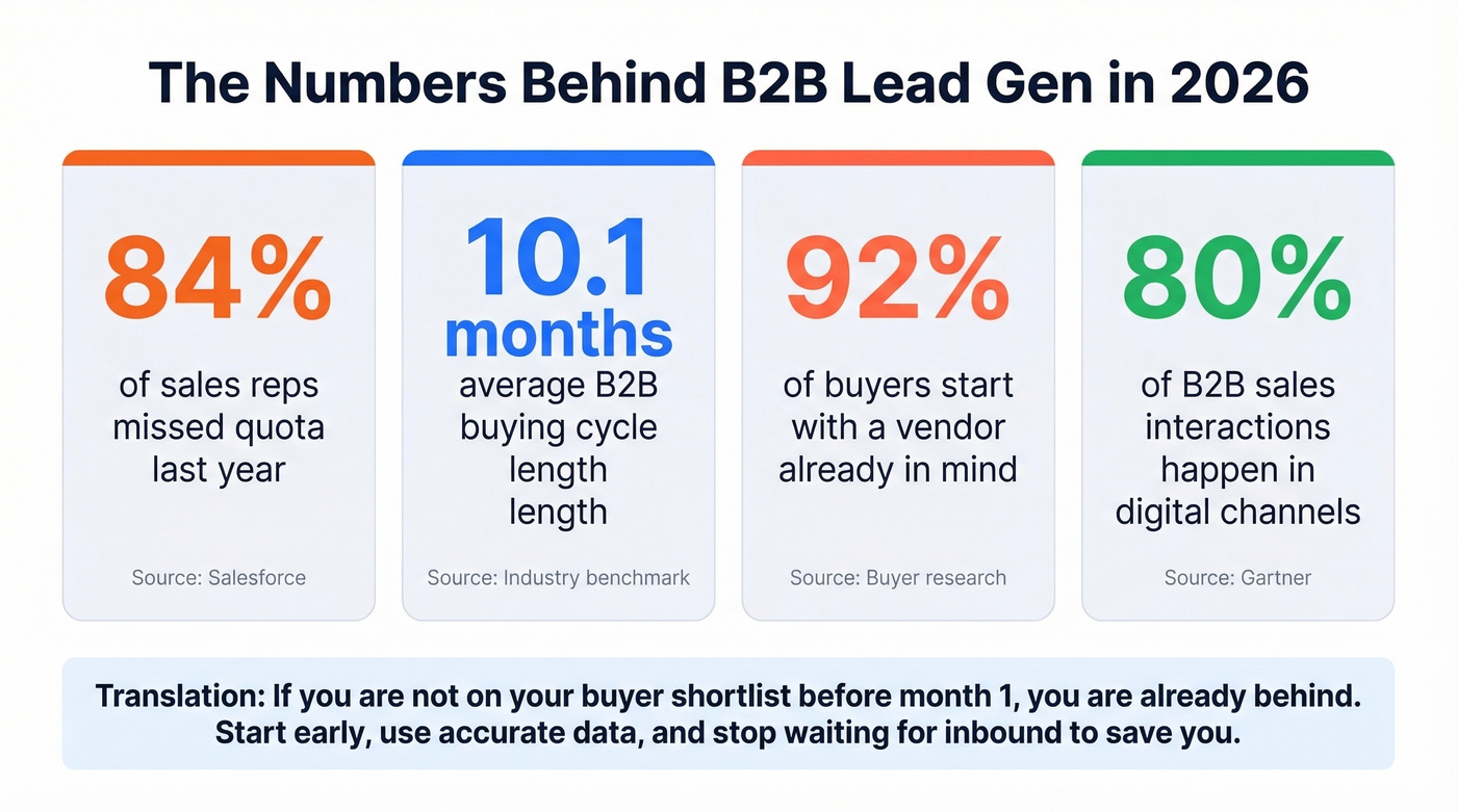 Key B2B lead gen statistics for 2026 decision making