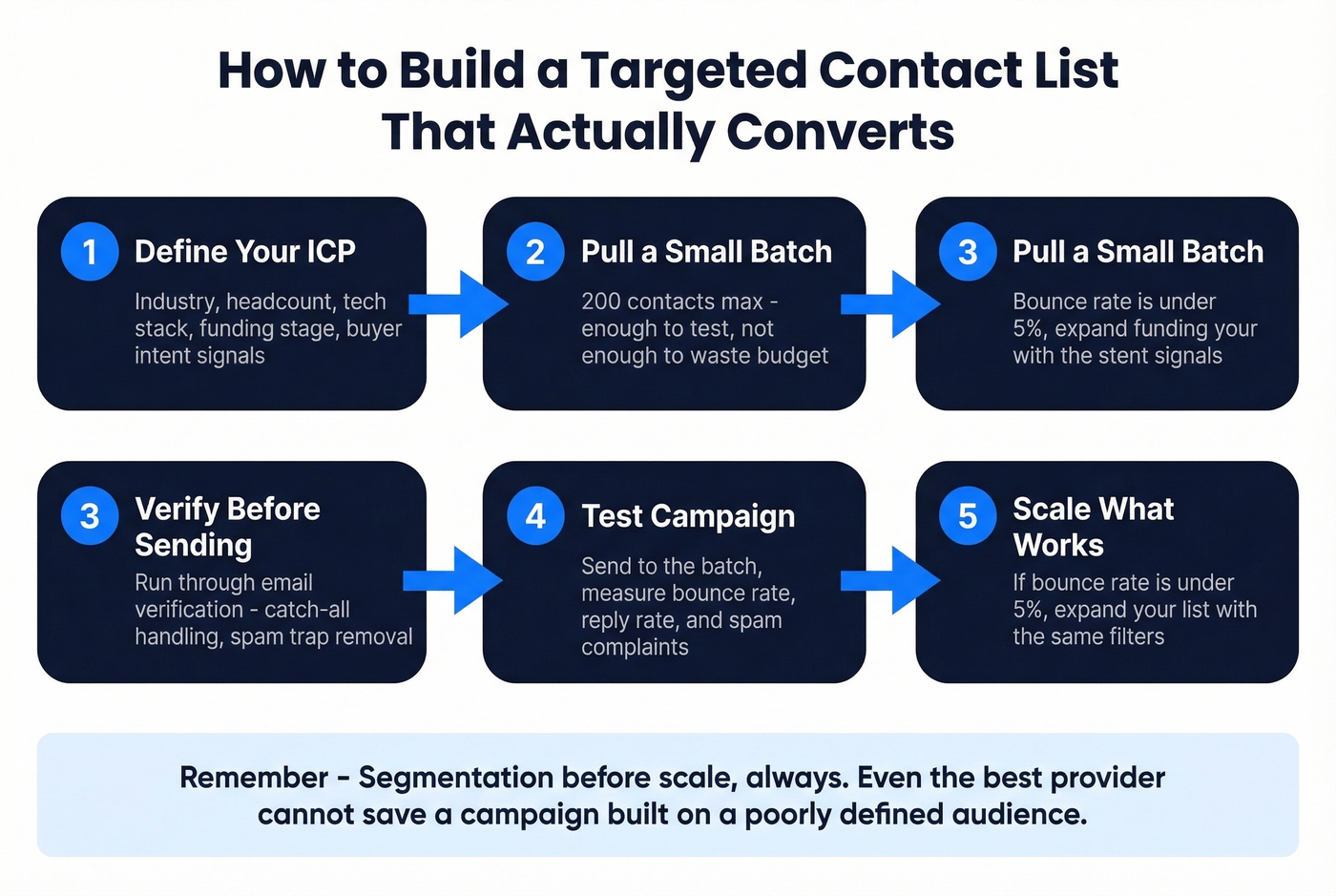 Step-by-step process for building targeted B2B contact lists