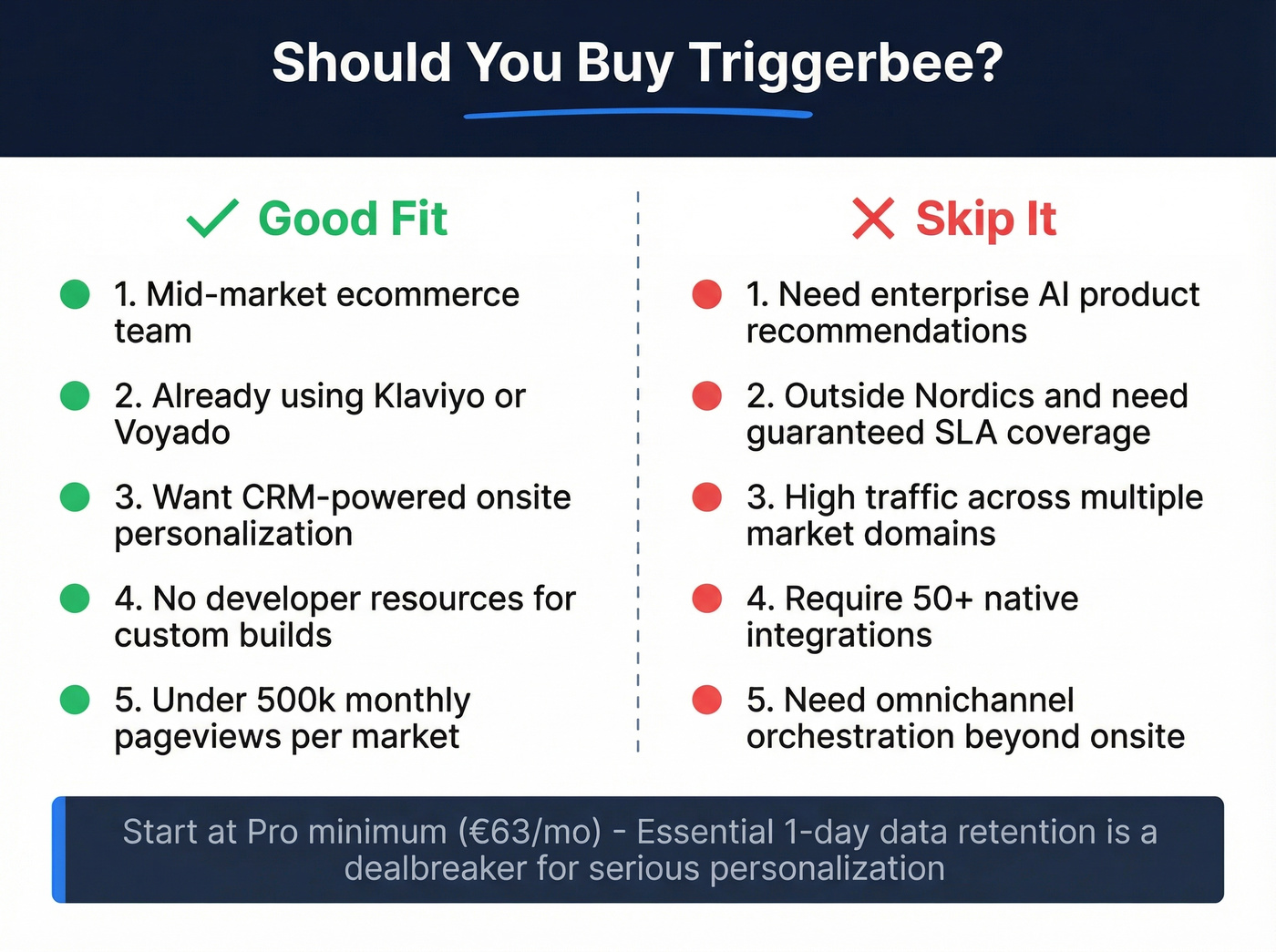 Triggerbee ideal customer fit versus skip decision guide