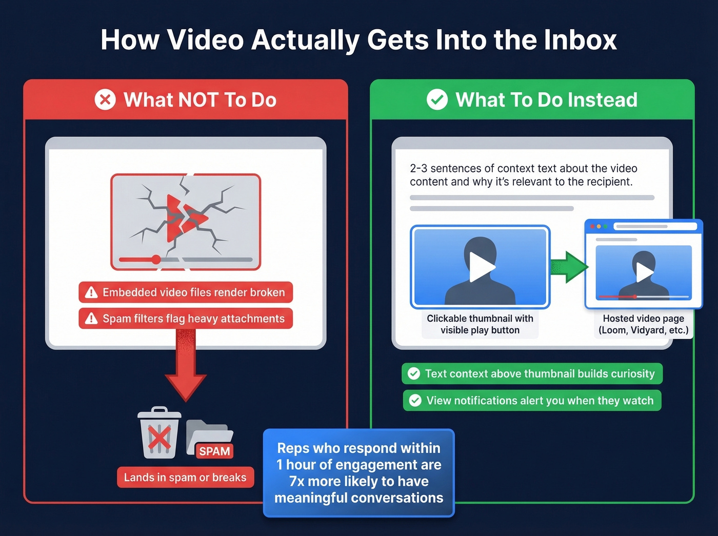 How video email delivery actually works with thumbnail linking