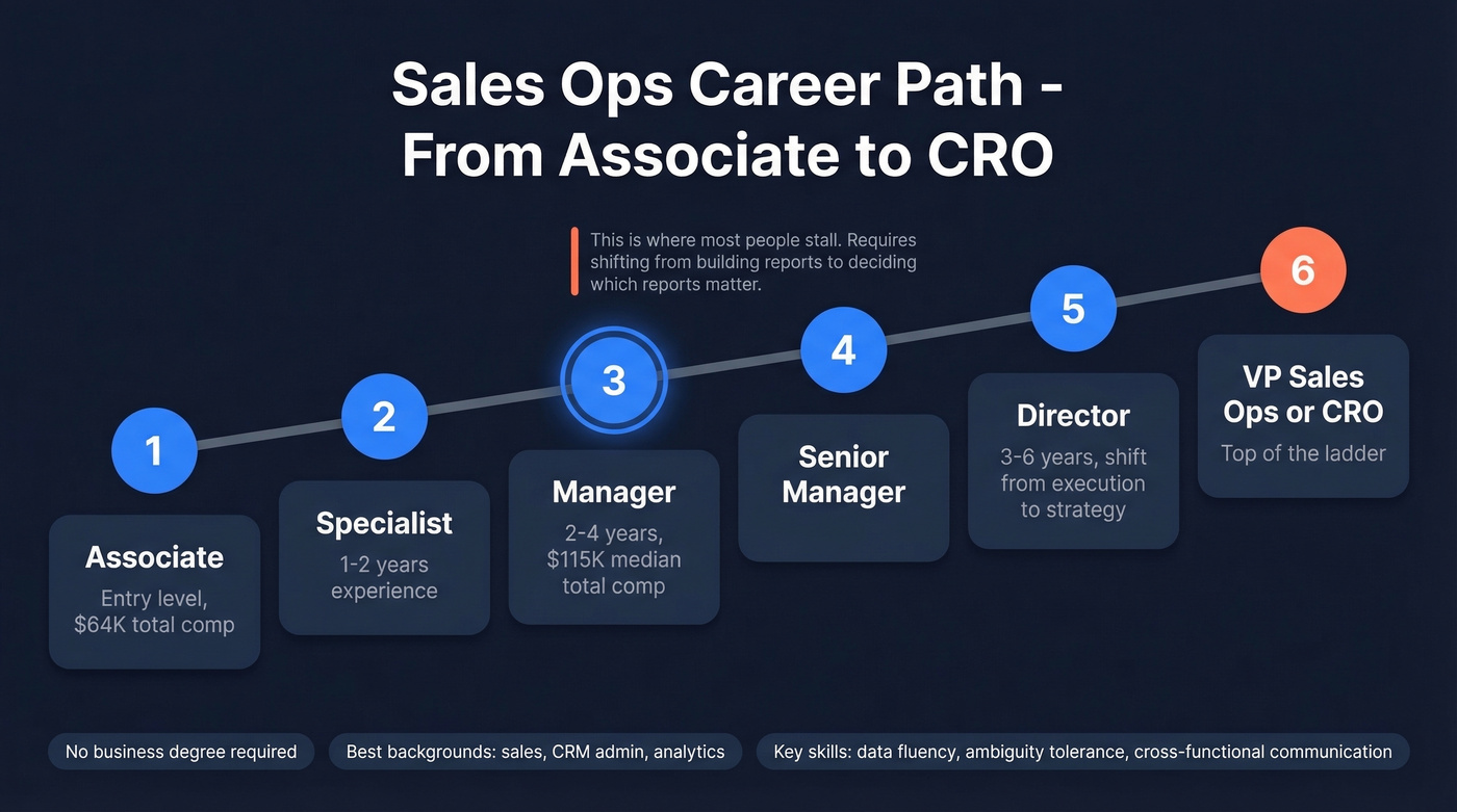 Sales operations manager career progression ladder