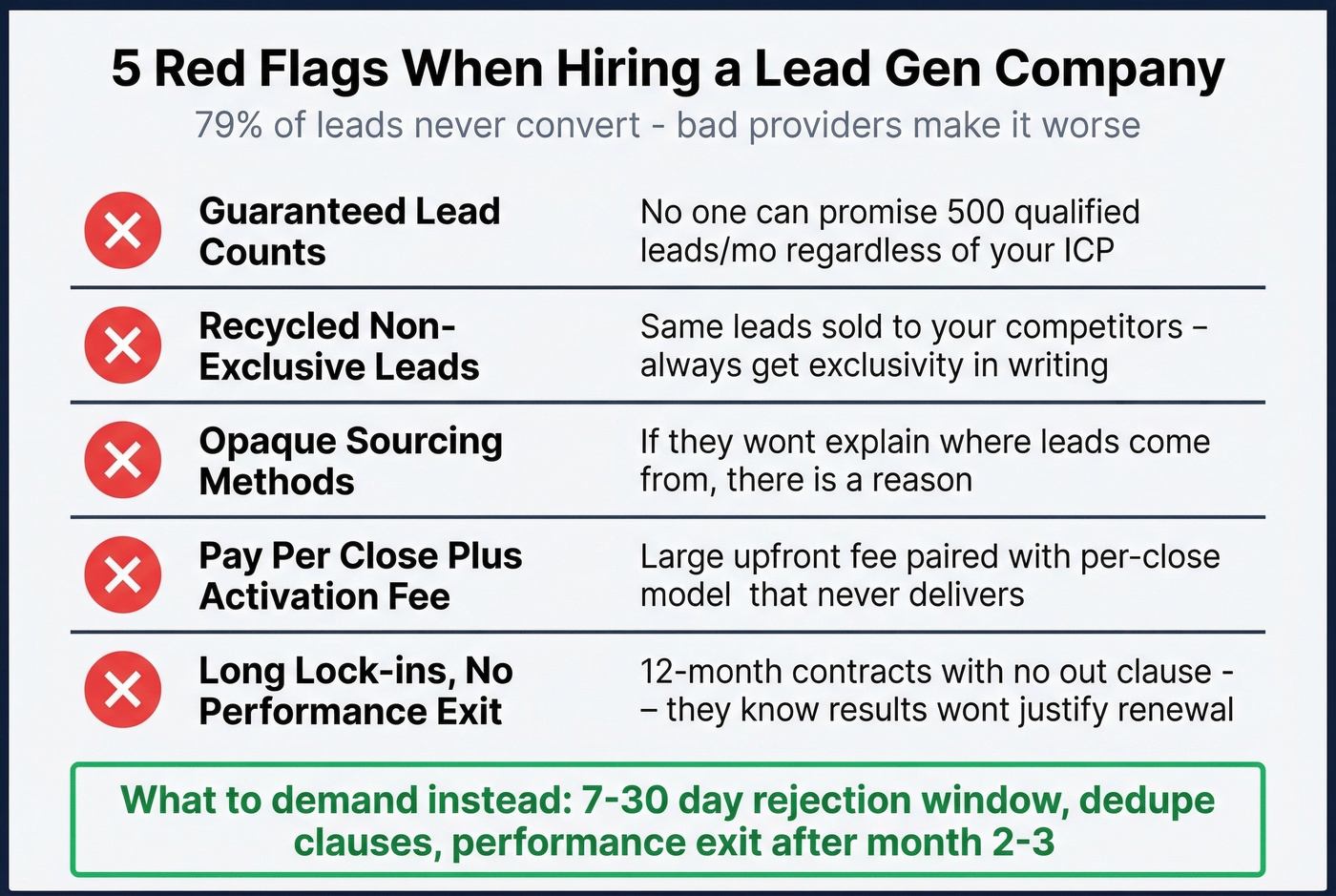 Five red flags when hiring a lead generation company