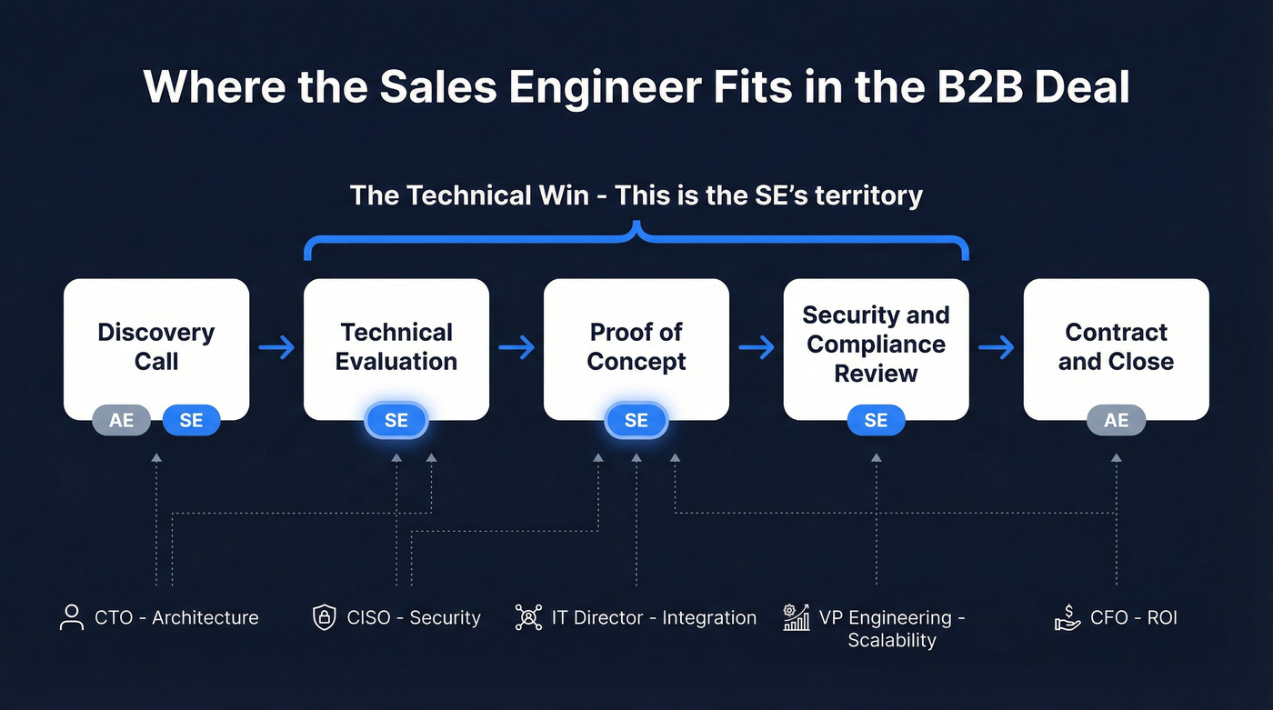 Sales engineer role in the B2B deal cycle