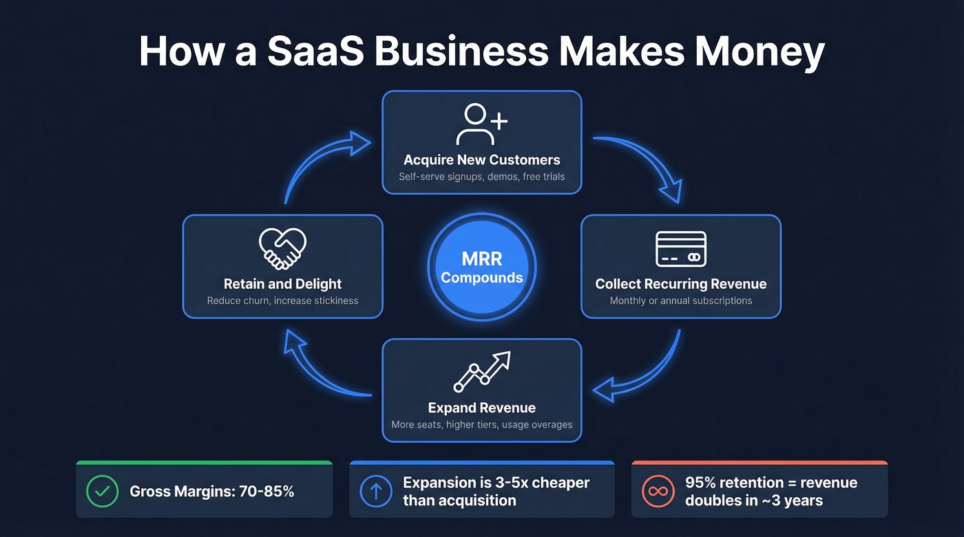 SaaS recurring revenue engine and expansion flywheel