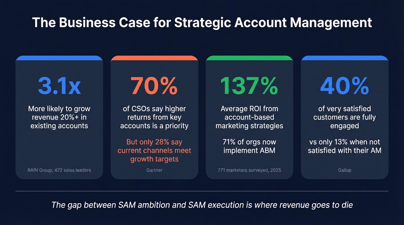 Key SAM statistics and revenue growth benchmarks