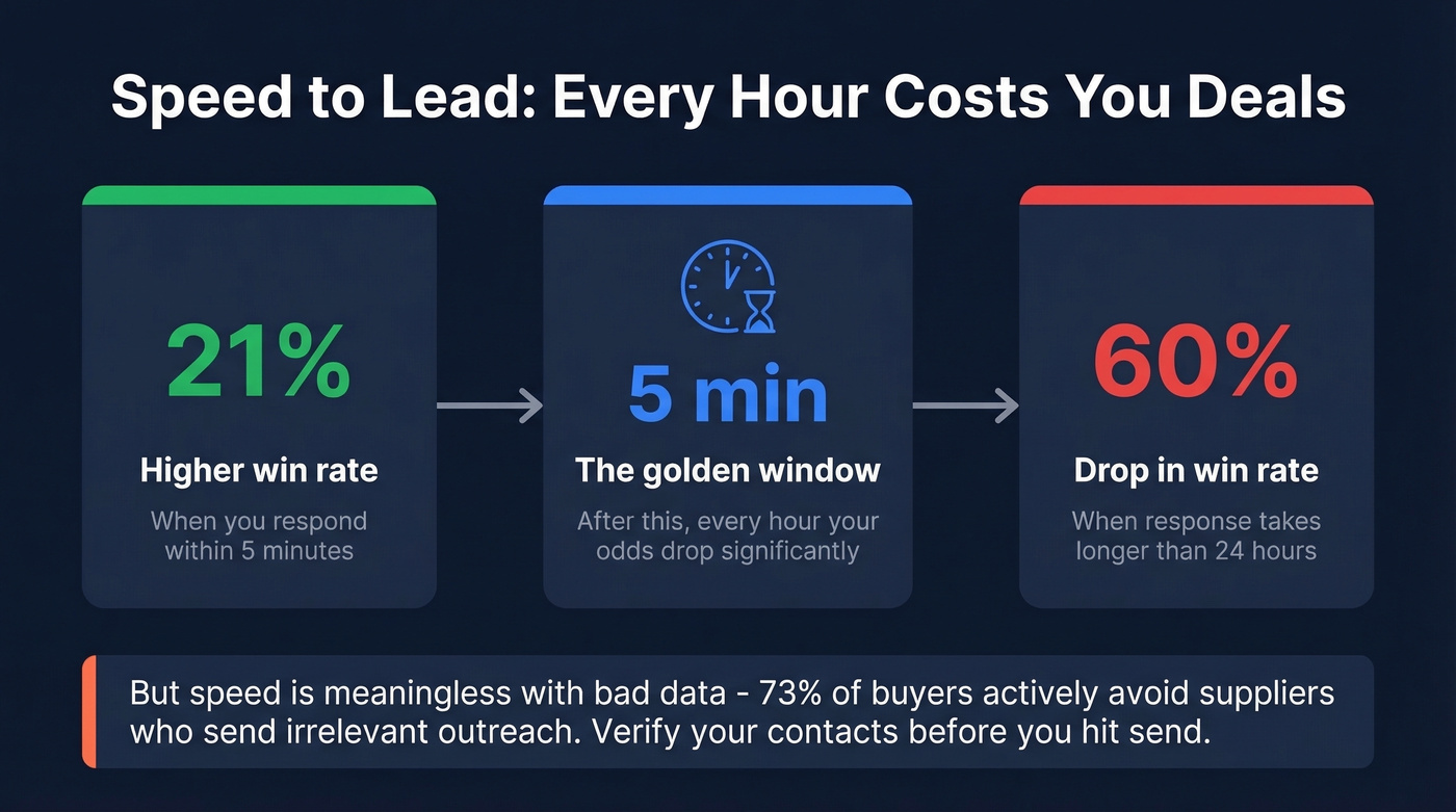 Speed to lead impact on B2B win rates