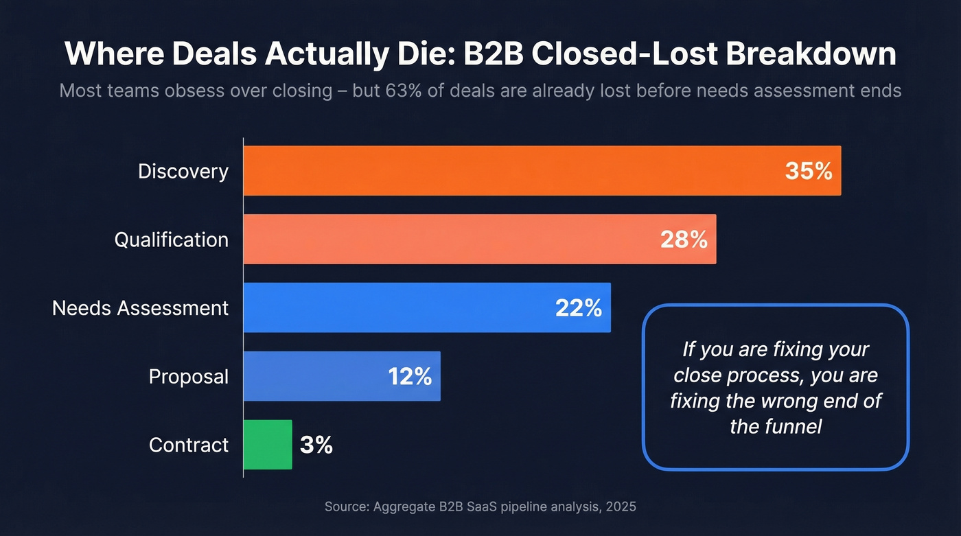 Where B2B deals actually die in the funnel