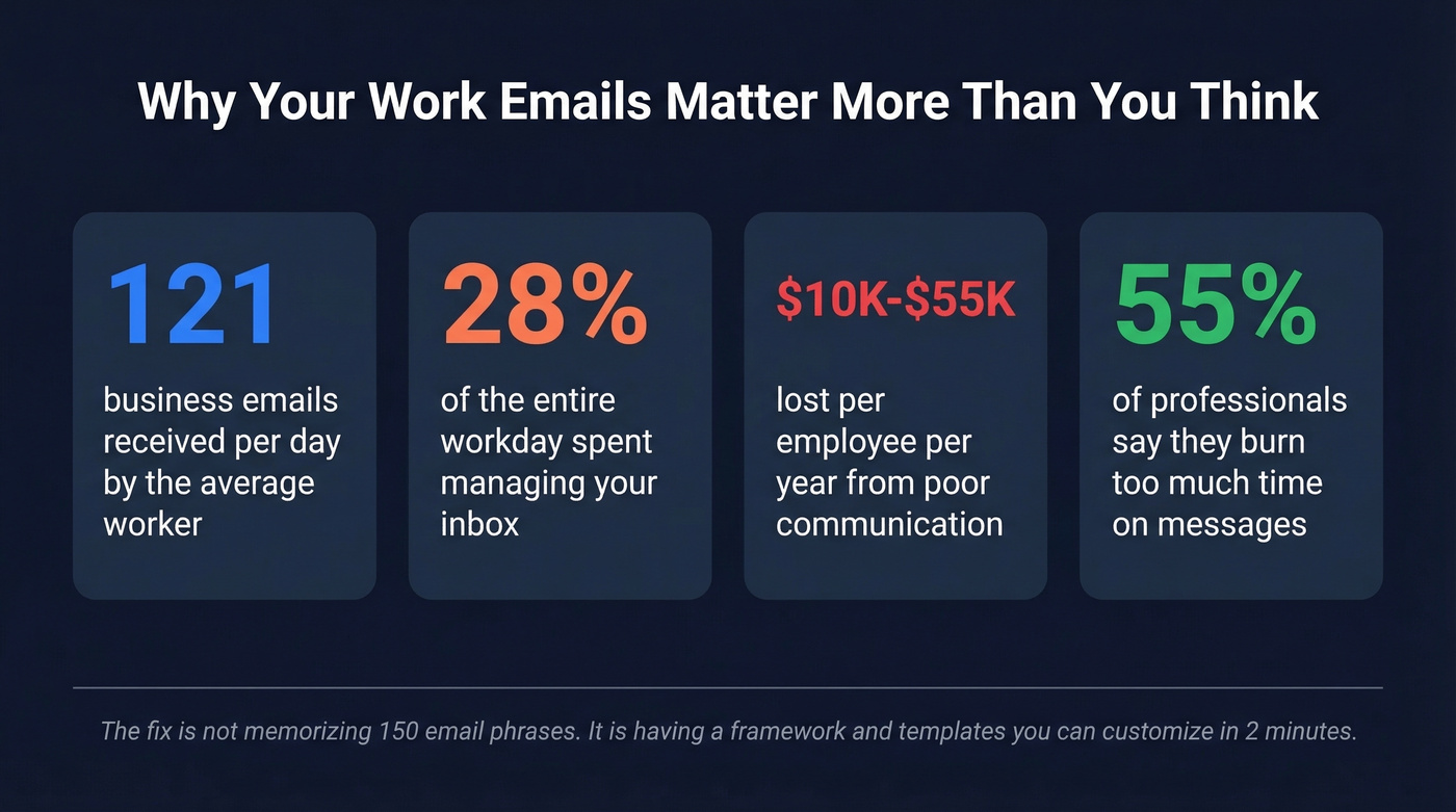 Key email statistics highlighting the cost of poor communication