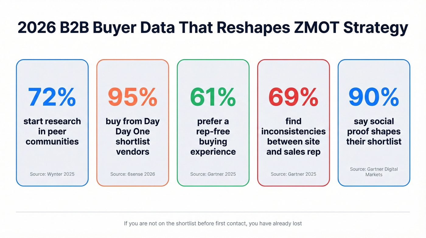 Key 2026 B2B buyer statistics visual summary
