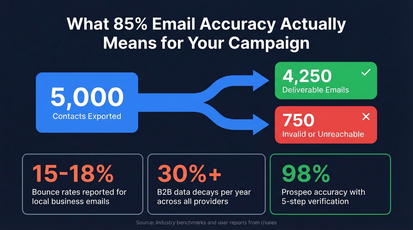 ZoomInfo accuracy impact on 5000 contact campaign